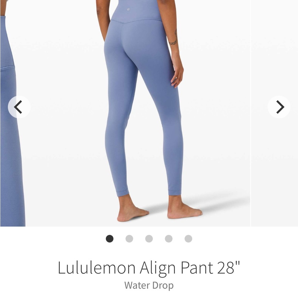 Lululemon Align Leggings 28” Size 2 Blue Water Drop